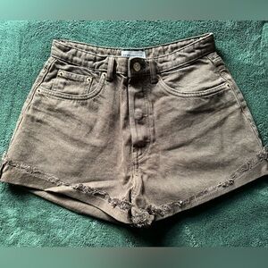 Zara Brown Denim Shorts